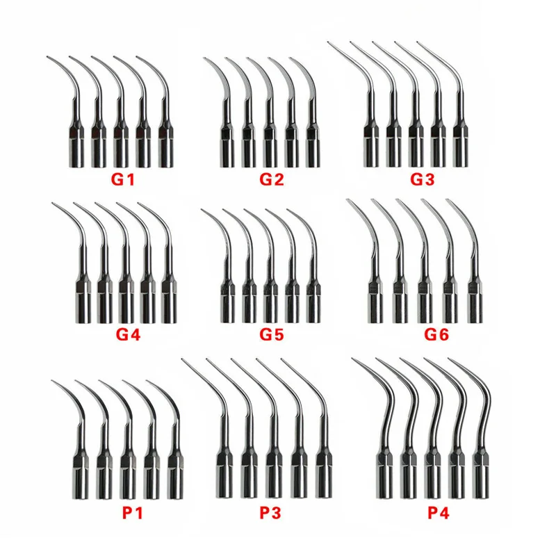 Fit DTE Woodpecker SATELEC EMS Handpiece Scaling G1 G2 G3 G4 P1 P3 GD3 GD4 PD1 Dental Ultrasonic Scaler Tip