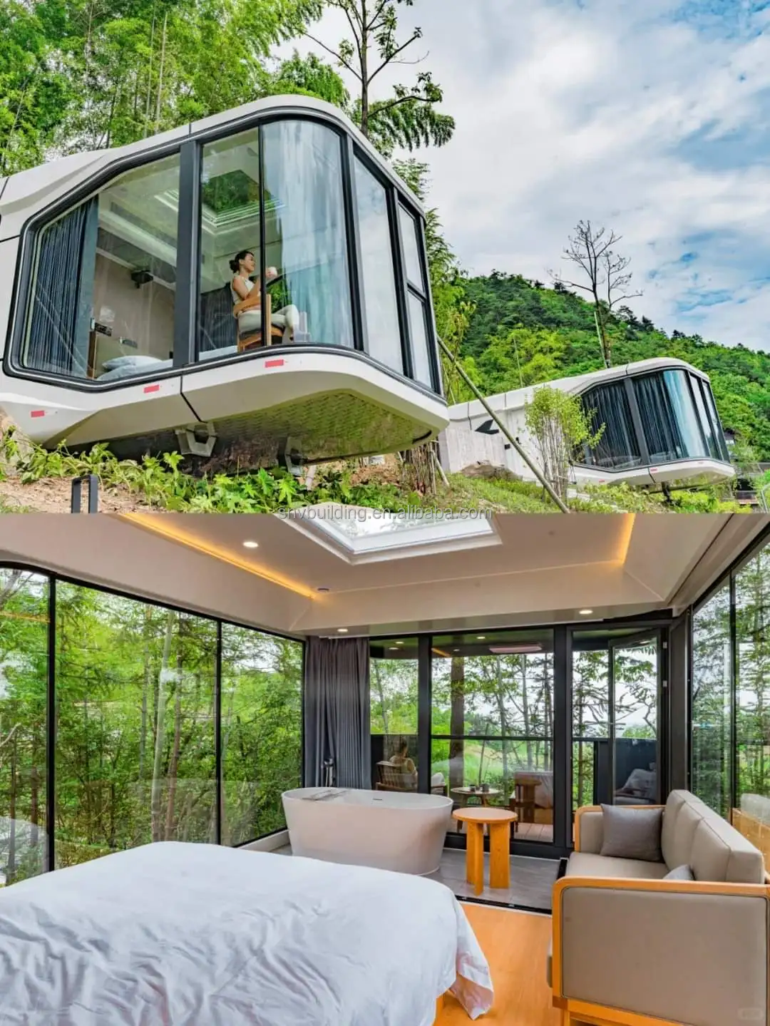 Sinova warehouse prefabricated capsule house 3 bedroom star capsule house manufacture homes capsule house with kitchen