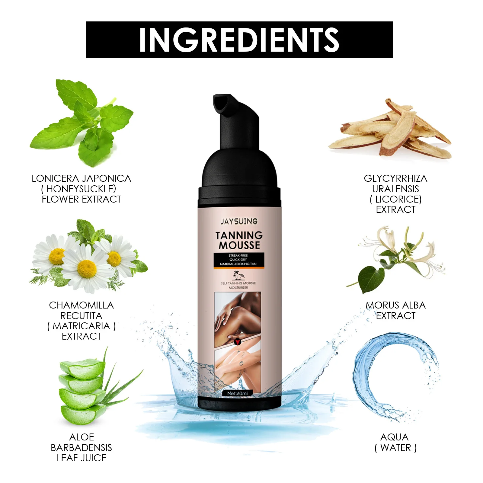 OEM Tanning Mousse Body Self Tanners Cream Medium Skin Care Solarium Cream Bronzer Face Body Nourishing Skin Sun Block Makeup