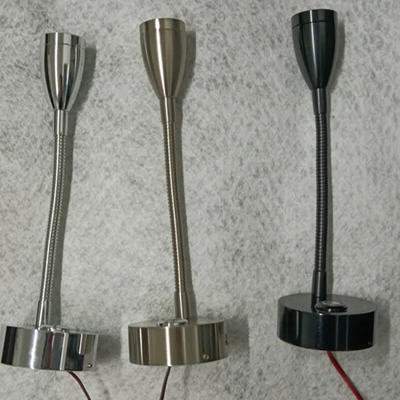 Factory Camper Motorhome Caravan 3W RV Interior Cabin Reading Light 12V 24V Marine Yacht USB Charging Swivel Beside Wall Lamp