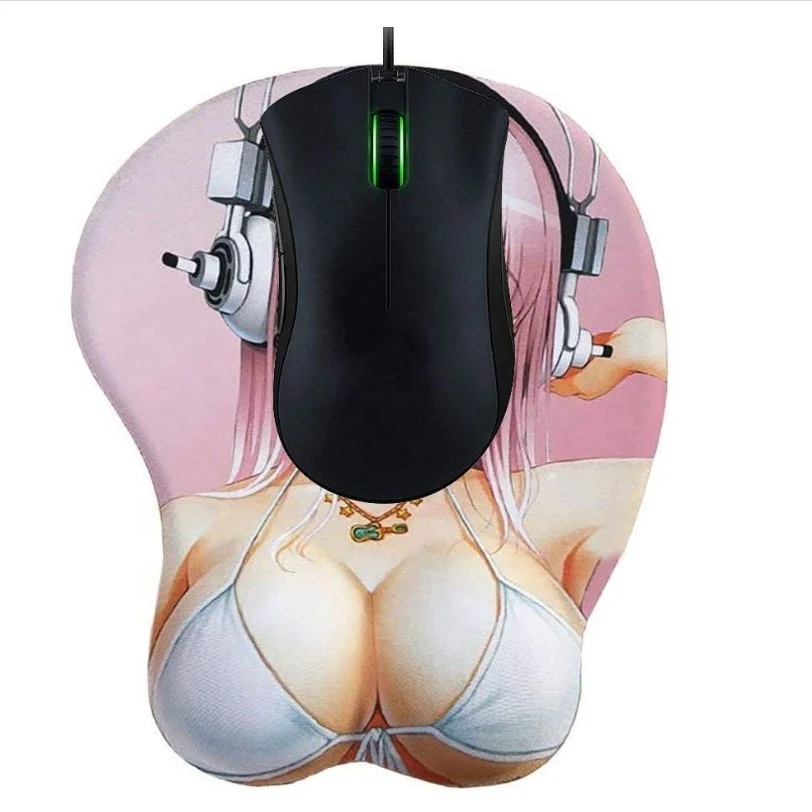 Mousepad 3D Anime Mouse Pad - Anime Gaming Mousepad Wrist Rest Desk Mat Soft Mouse Mat Silicon Gel Desk Pad Anti-Slip Office Mat