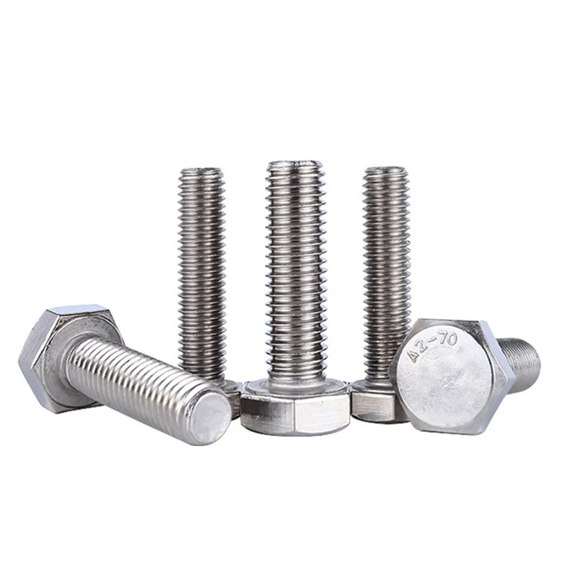 Stainless Steel Bolt And Nut M16 X 100 M10x125 316 Grade M38 M26 Perno Hexagonal M8x2 M32 Bolts 5.8 Fasteners And Bolts
