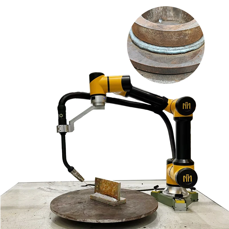 6 Axis Robot Arm Cobot Fiber Laser Air Cooling Welding Machine For  Metal Steel Aluminum