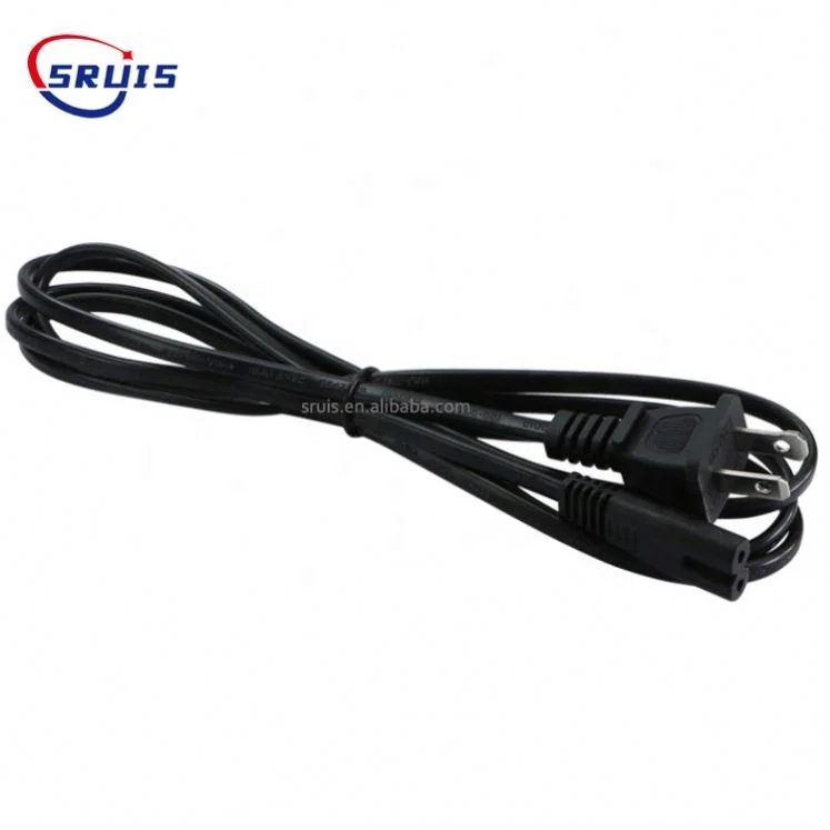 Ac Cord Cable H03VVH2-F H05VVH2-F Flat Electrical Extension NEMA 1-15P To IEC C7 TV power lead for computer