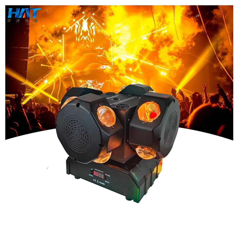 HAT New Model LED 4Heads Hot Wheers  16*10W  RGBW 4IN1 Moving Head with Laser MINI Move lights DJ Bar Stage KTV