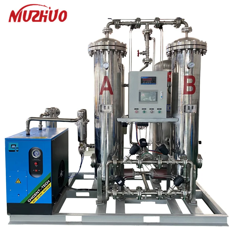 NUZHUO Stainless Steel Nitrogen Generator Custom Available Nitrogen Production Equipment Food Grade