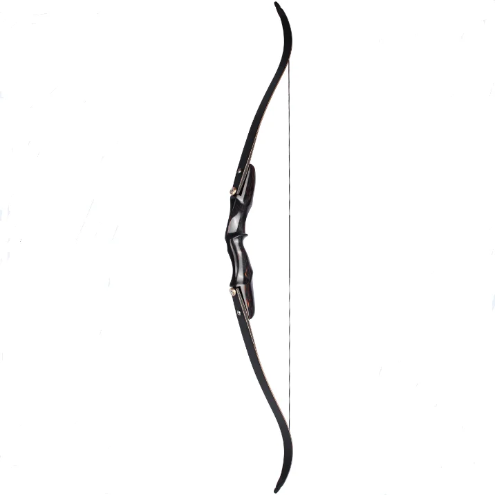 hunting use wooden riser recurve bow with ILF limbs