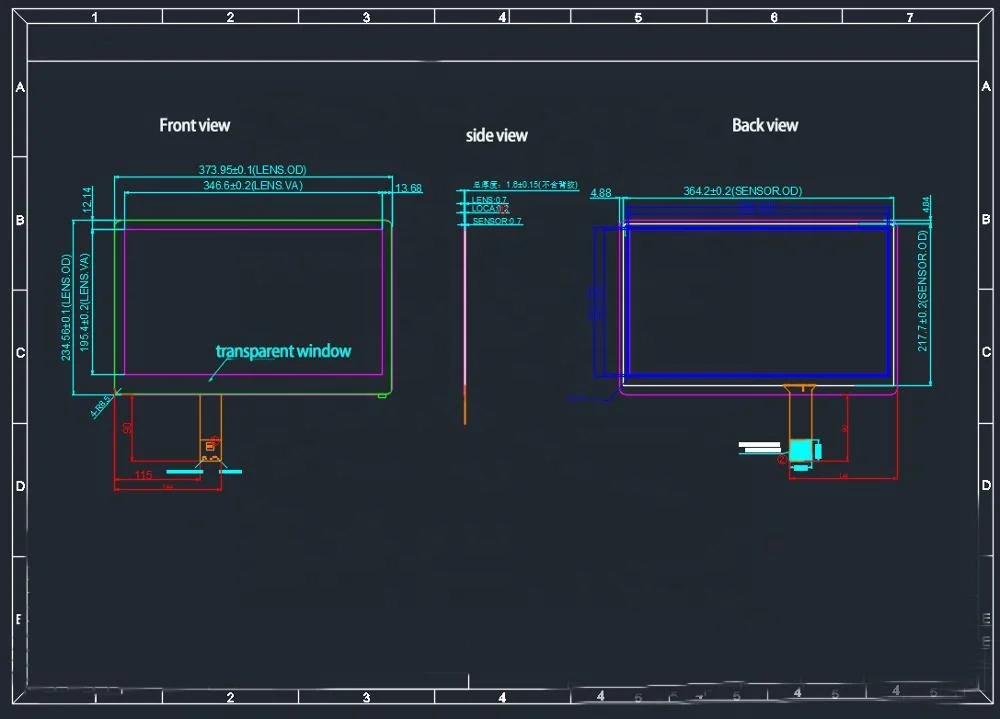
ILITEK EETI controller USB Interface 30 pin 15.6 inch Projected capacitive touch panel/screen 