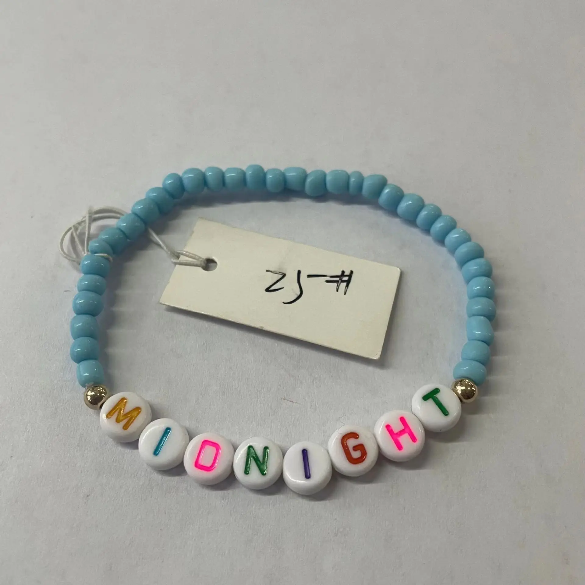 2024 Taylor bracelet foreign trade explosive can be customized English name Logo letter bracelet glass rice bead bracelet