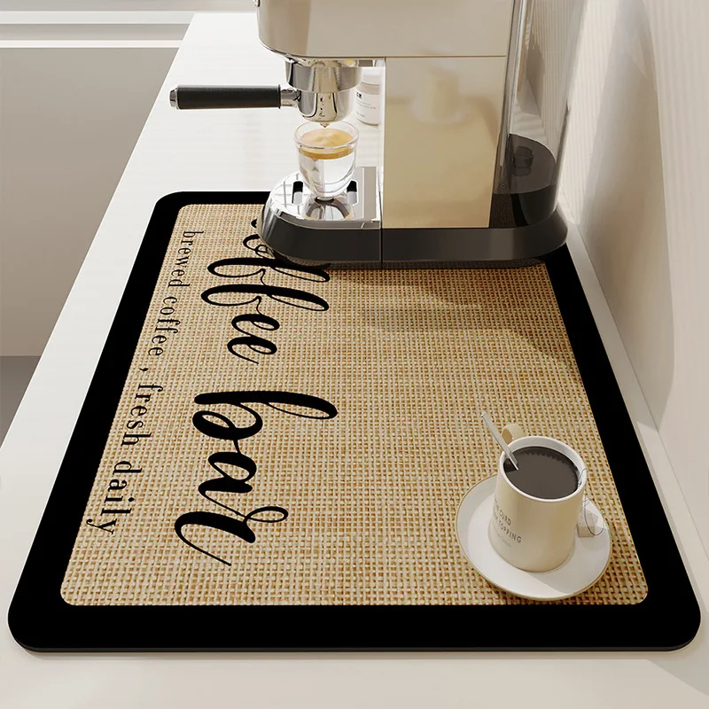 Coffee Bar Mat Bar Accessories Coffee Placemats for Coffee Machine Countertops Decoration