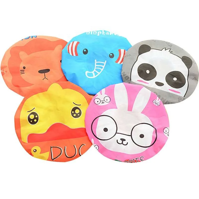 
Cute PVC Waterproof Panda Design Duck Design Shower Cap 
