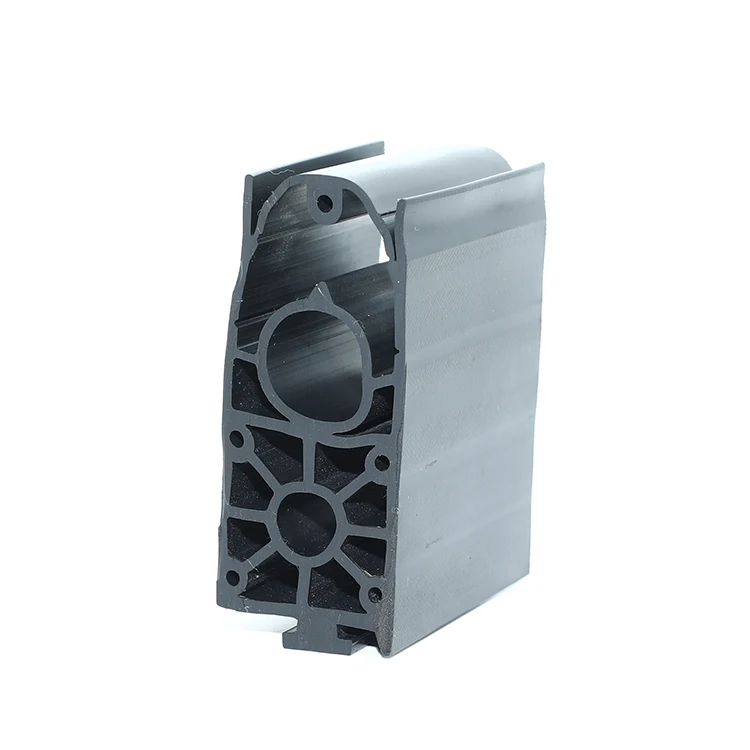 Rubber seal strip for guide rail for roller shutter doors seal