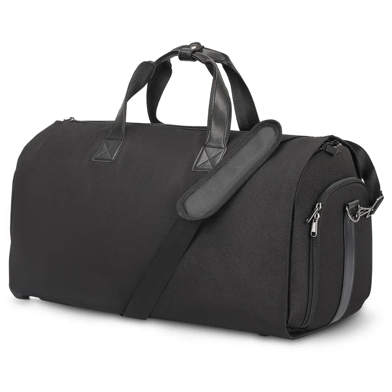 Travel Garment Bag with Shoe Compartment Overnight Weekender Bags for Women Men Rolling Duffle Bag with Wheels Trolley