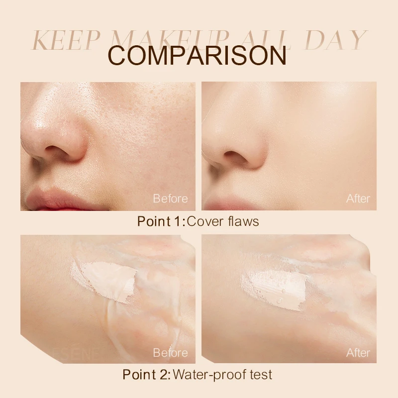 Esene F-AP18 OEM/ODM customize cosmetics luxury oil control moisturizing air cushion private label face makeup liquid foundation