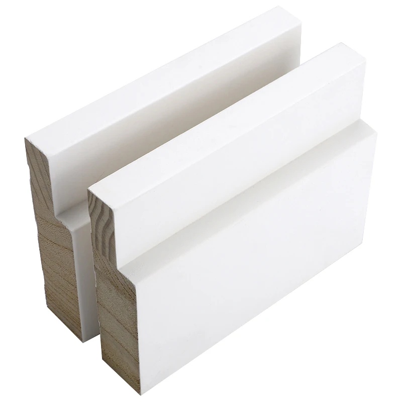 Гладкая поверхность пальцевое соединение сосновая древесина рамка белый загрунтованная Внутренняя дверь Jamb