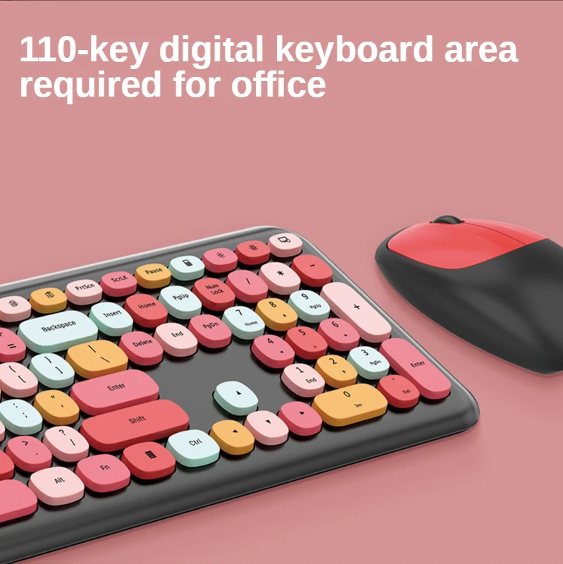 Mofii 666 настольный ноутбук 2 4G Оптический Панк круглый keycap Беспроводная клавиатура мышь