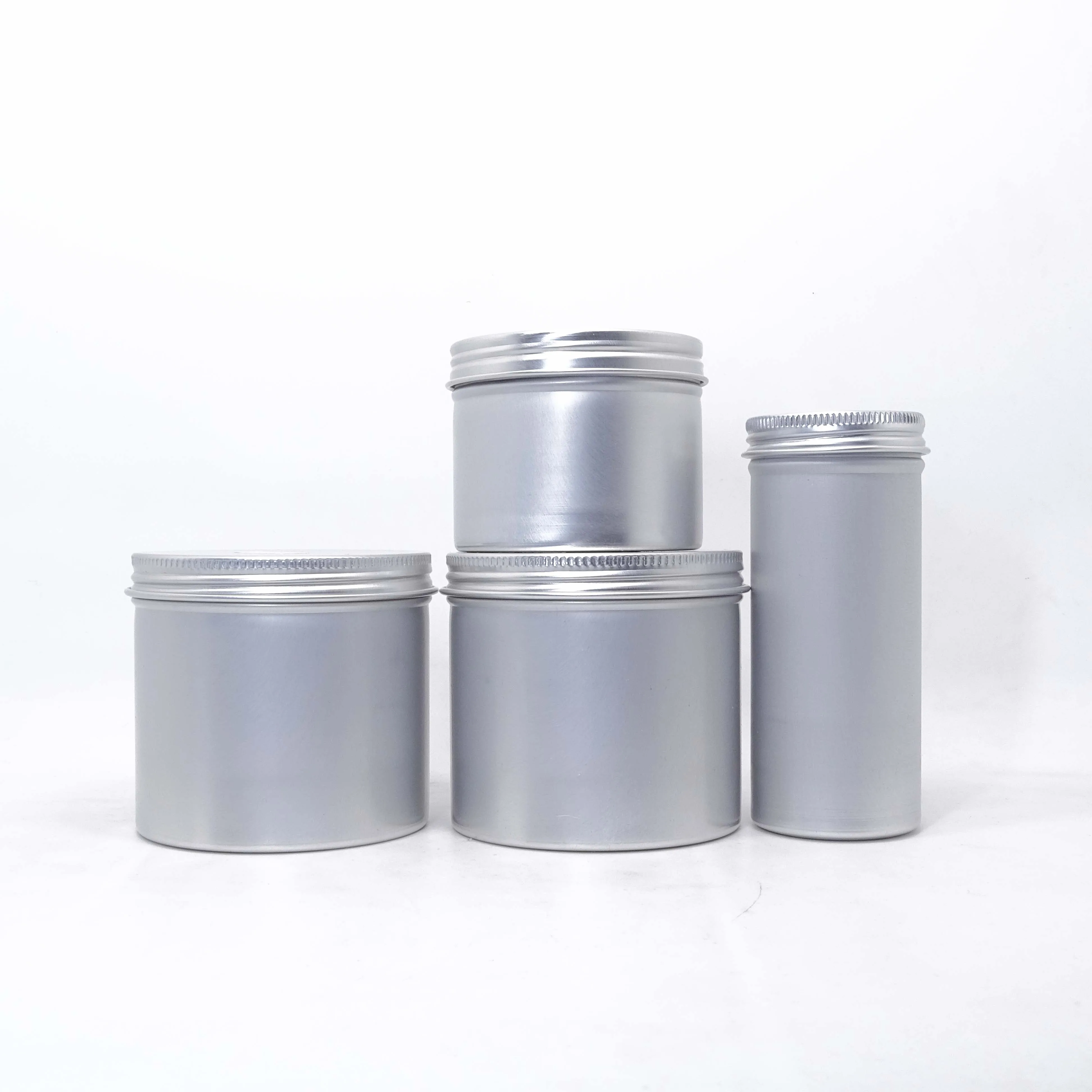 2019 Hot Selling Screw Airtight Top Lid Round Aluminum Tin Can Metal  Box For Candy