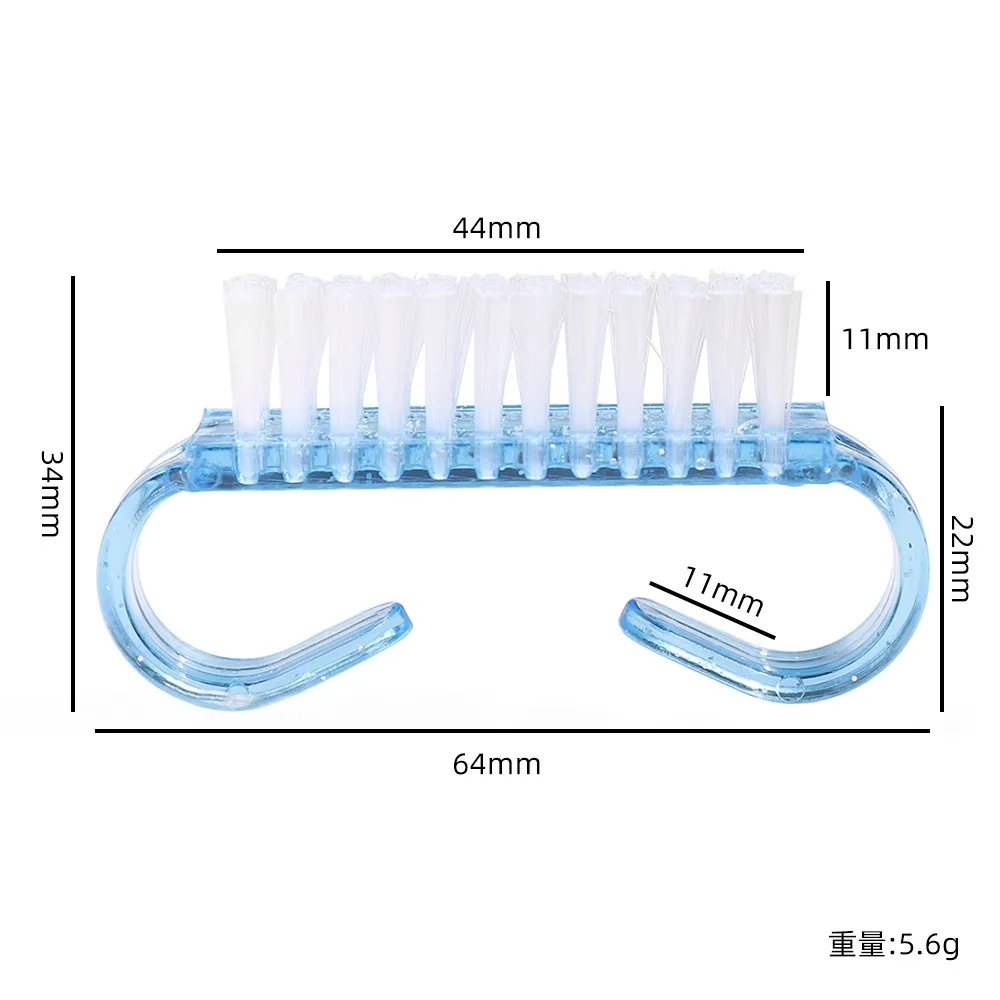 Nail Art Care Manicure Tools with Plastic Handle UV Gel compatible Nail Horn Dust Brush for Cleaning Crystal Nail Brush