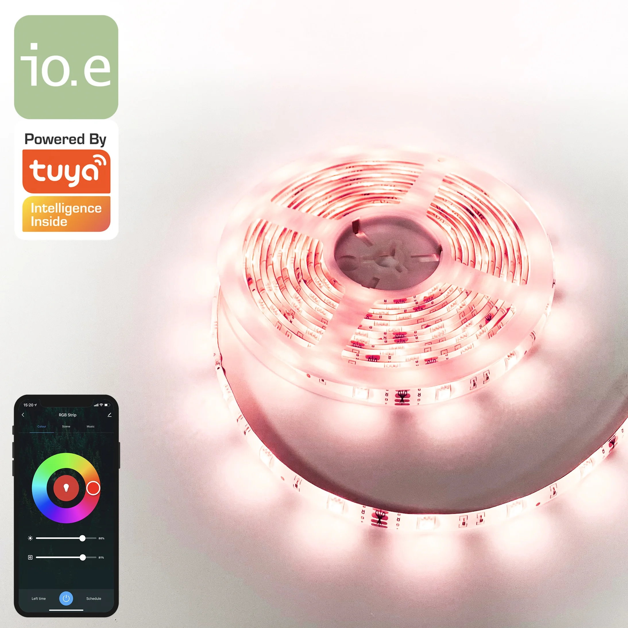 
WiFi Strip Light RGB Tuya Smart Light LED Waterproof APP Voice Control Works with Alexa and Google Assistant 
