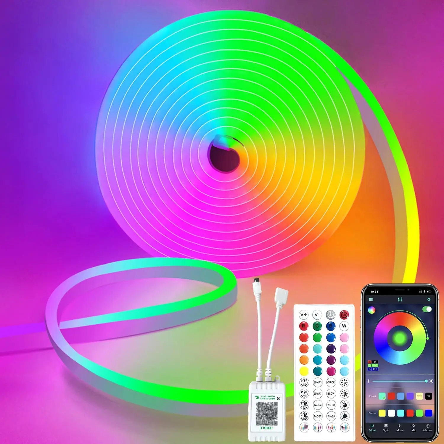 wholesale silicone neon strip 6*12mm 8*16mm Waterproof Led Flexible 5m 10m 12 volts rgb neon led strip