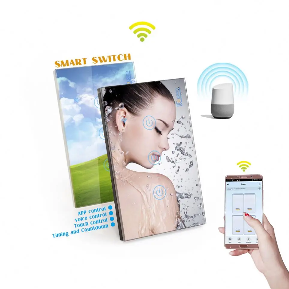  2021 Новый Au Wi-Fi выключатель света Rs485 Modbus сенсорный Smart кнопочный переключатель домашняя вилка зарядного