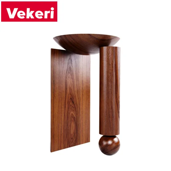 Modern wooden brown side table exquisite workmanship suitable for living room study sofa side storage