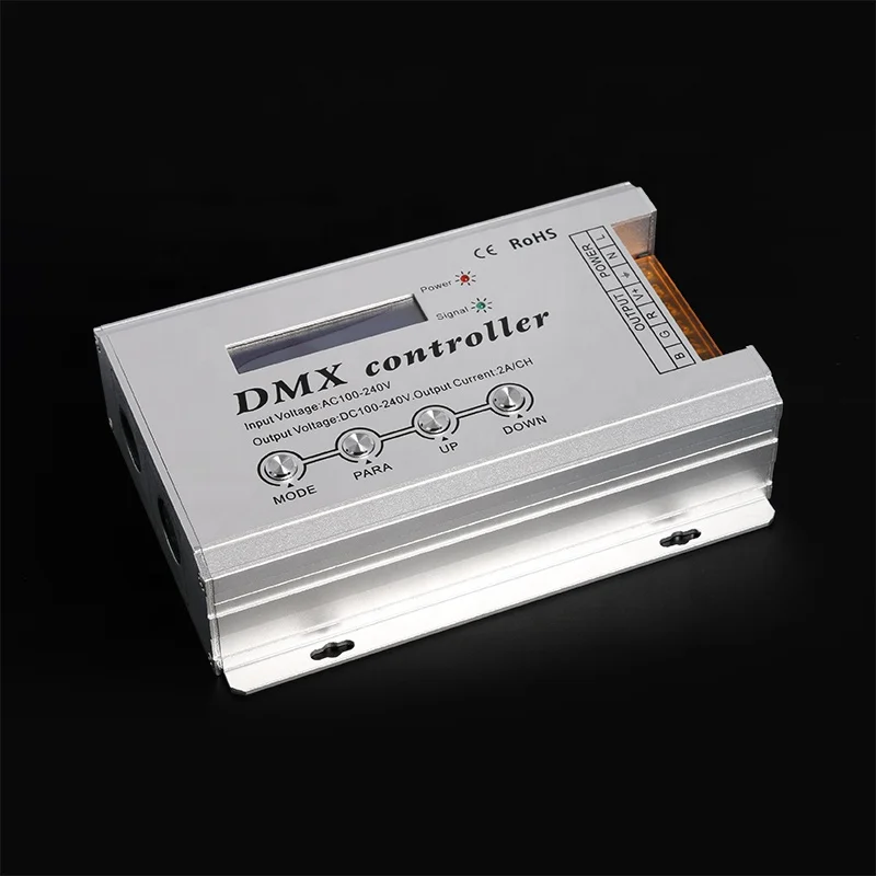 DMX512 Controller RGB AC100-240V 2ax3ch AC230V/240V Manual SWITCH RF DC 100~240V Common Anode 4 Line 3 Channels 0.77kg 1-year