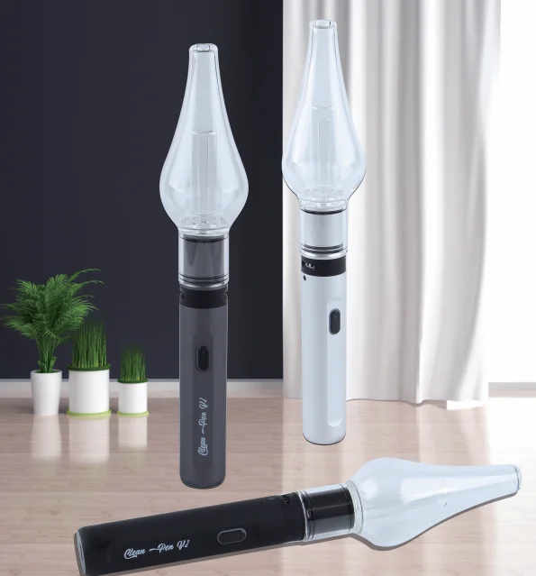 
New Products 2021 Portable Dab Rig Smoking Herb Pen Clean Pen V2 Smart Hand Held Dry Herb Vaporizer Wax Vaporizer Smoking Device 