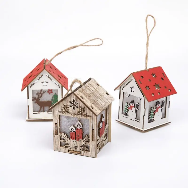Hot New Products Christmas House Tree Ornament Country Decoration (1600108668471)