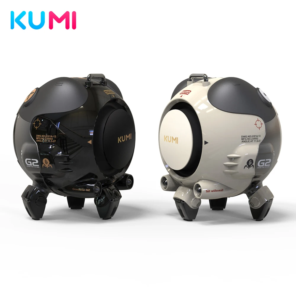 10W Wireless KUMI G2 BT Speaker Portable Outdoor Loudspeaker True Stereo Low Latency on with RGB