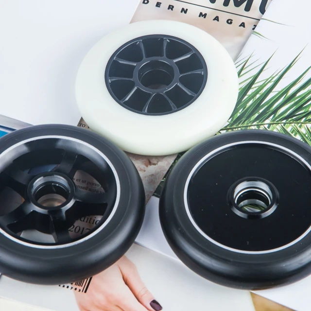 pro stunt scooter metal core wheel 100mm abec 9  bearing neo chrome wheel