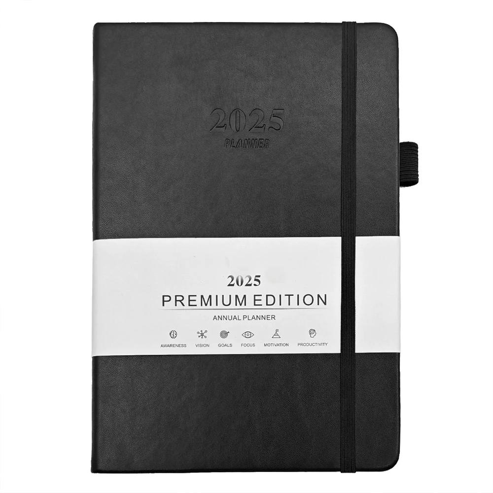 40 50 60 100 120 Page Sheets Custom A5 Leather Daily  Planner Cover Printing Dotted Hard Leather Journal Notebook