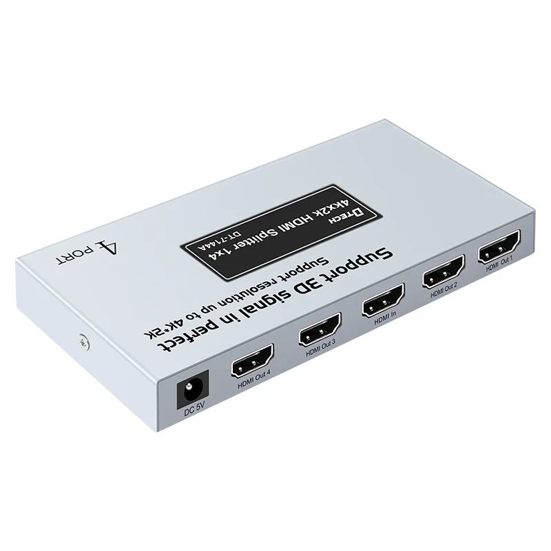 
Quality wholesaler DTECH HD 3D 4K 1080P video signal adapter 1 in 2 out HDMI splitter 
