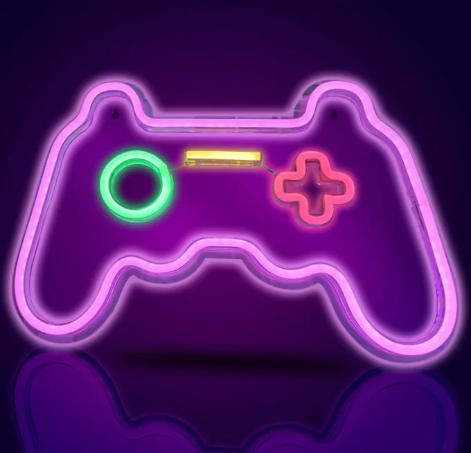 Newish custom neon gamepad shape for bedroom indoor use led neon rope lights
