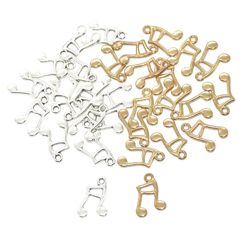 Mini Music Pendant Charm Bulk Vintage Metal Instrument Notes Designer DIY for Jewelry Making Bracelets Earrings Necklace
