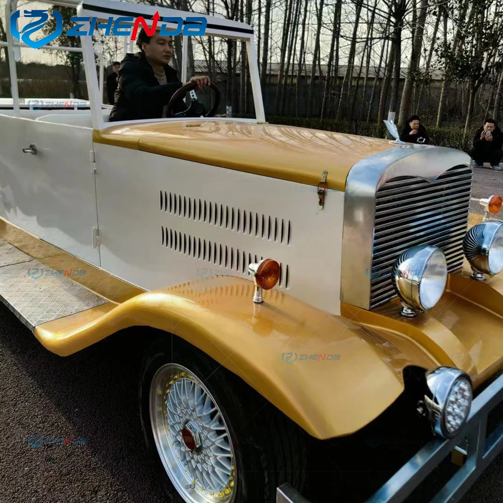 Роскошный Золотой винтажный электромобиль/oem Электромобиль сделанный в Китае/2023 антикварный экскурсионный Электрический