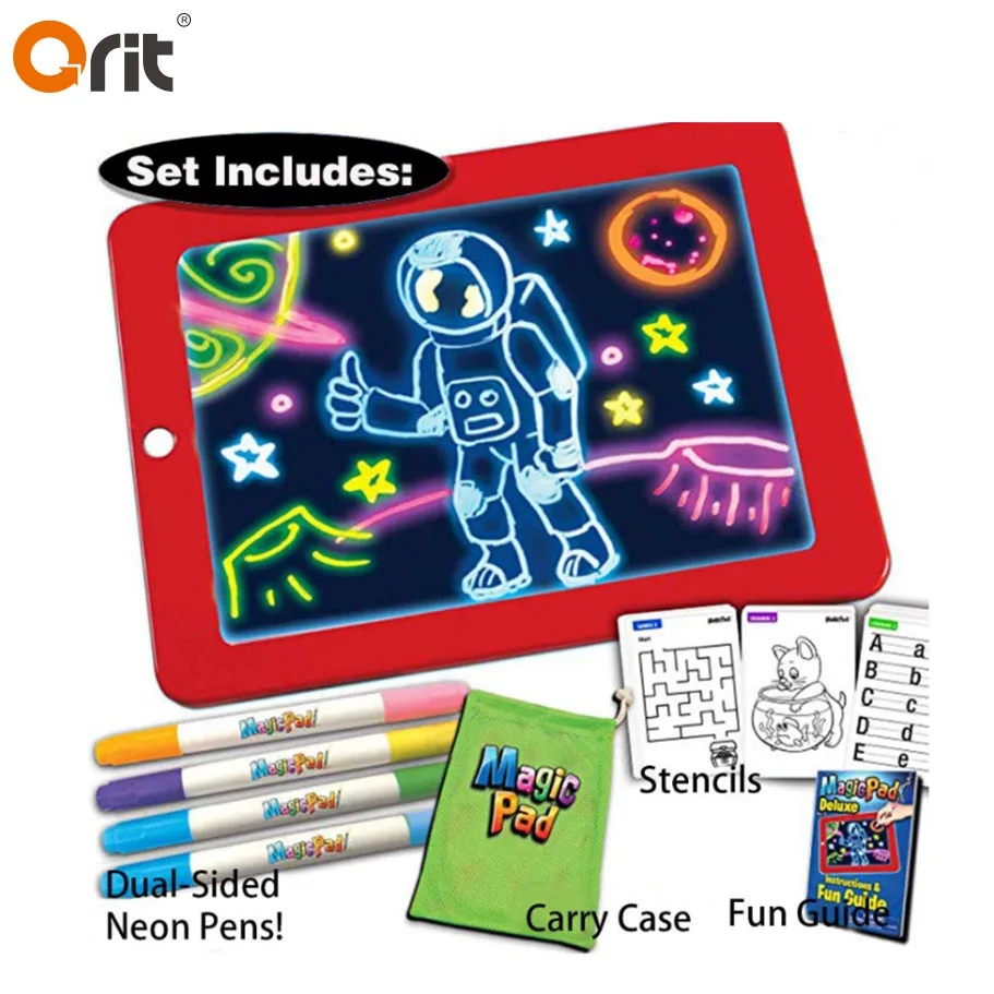 Creative Kids Pen Gift Electronic Glow 3D Writing LED Drawing Board for Toddlers