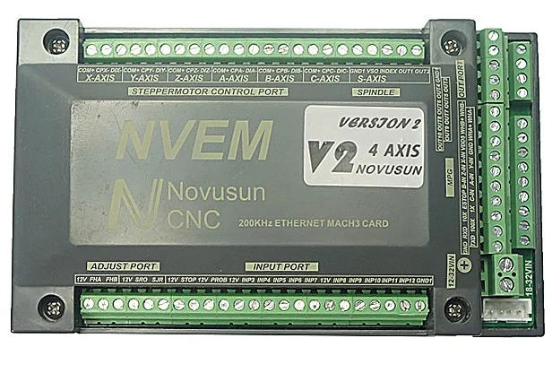 Плата управления NVEM Mach3, порт Ethernet 200 кГц для маршрутизатора с ЧПУ 3 4 5 6 осей