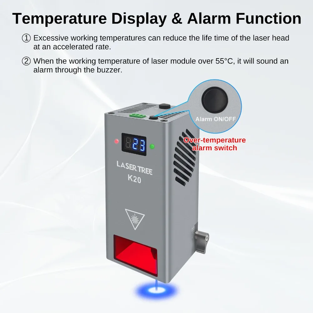 LASER TREE K20 20W 4-diode Cores Laser Module Engraving Cutting Head Accessory DIY Tool Replacement Parts For CNC Engraver