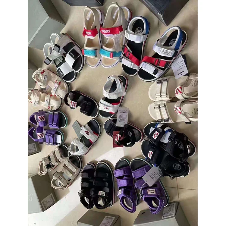 Wholesale Used Quality Assurance Durable Slippers Stock Leisure Sports Sandal Stock