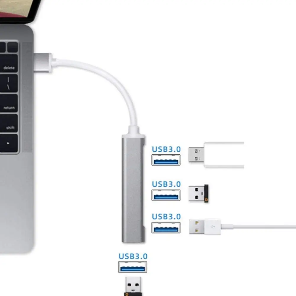 4 Ports for USB C to USB  Hub Adapter 5GbPS Multi Function Extender Dock Adapter portable Hub Adapter for laptops