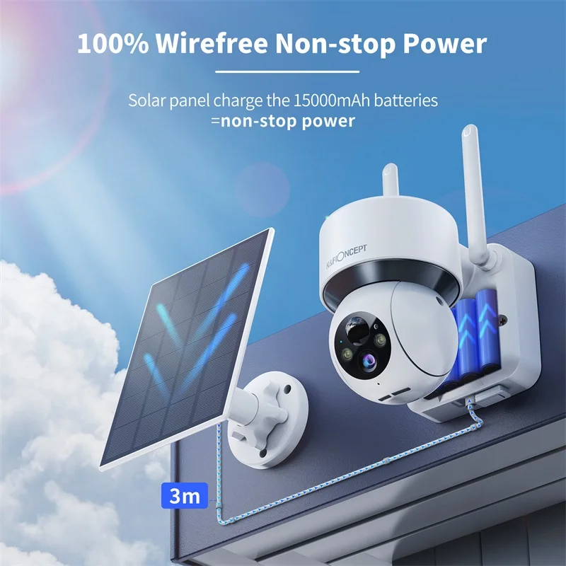 K&F Concept home smart security wifi rechargeable battery camera wifi camera video surveillance wireless