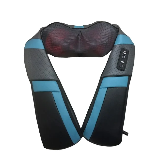 Electric heating cervical vertebra back massager shawl kneading cervical spine shiatsu massage shawl