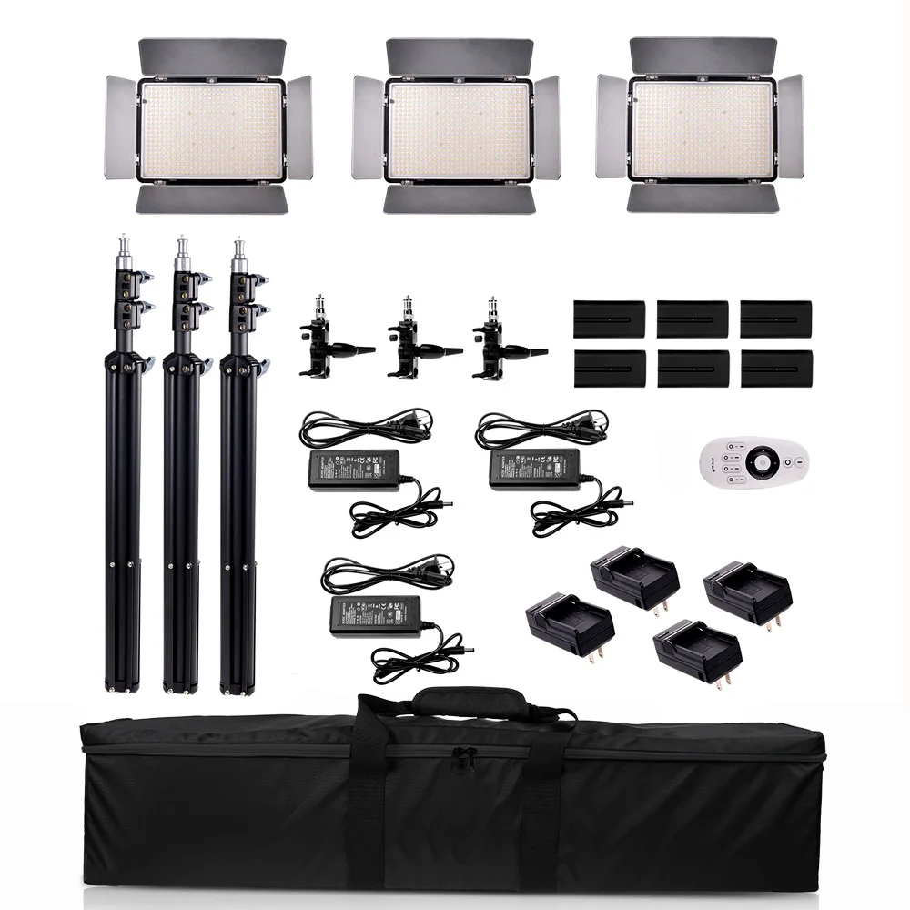 Travor TL-600AS 3 in 1 set picture photo taking digital dslr camera lighting kit shooting illumine lamp led fill video light
