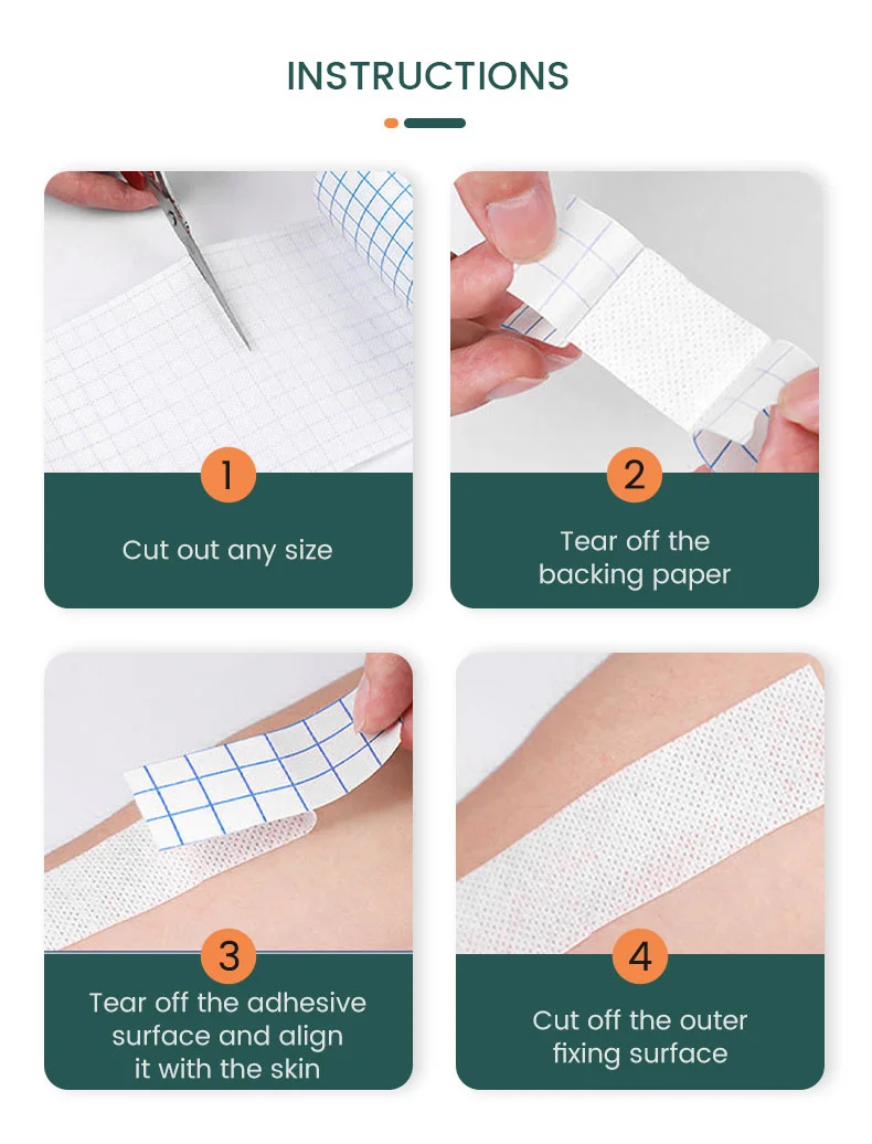 High quality non-woven Adhesive Wound Dressing Roll Medical Disposable