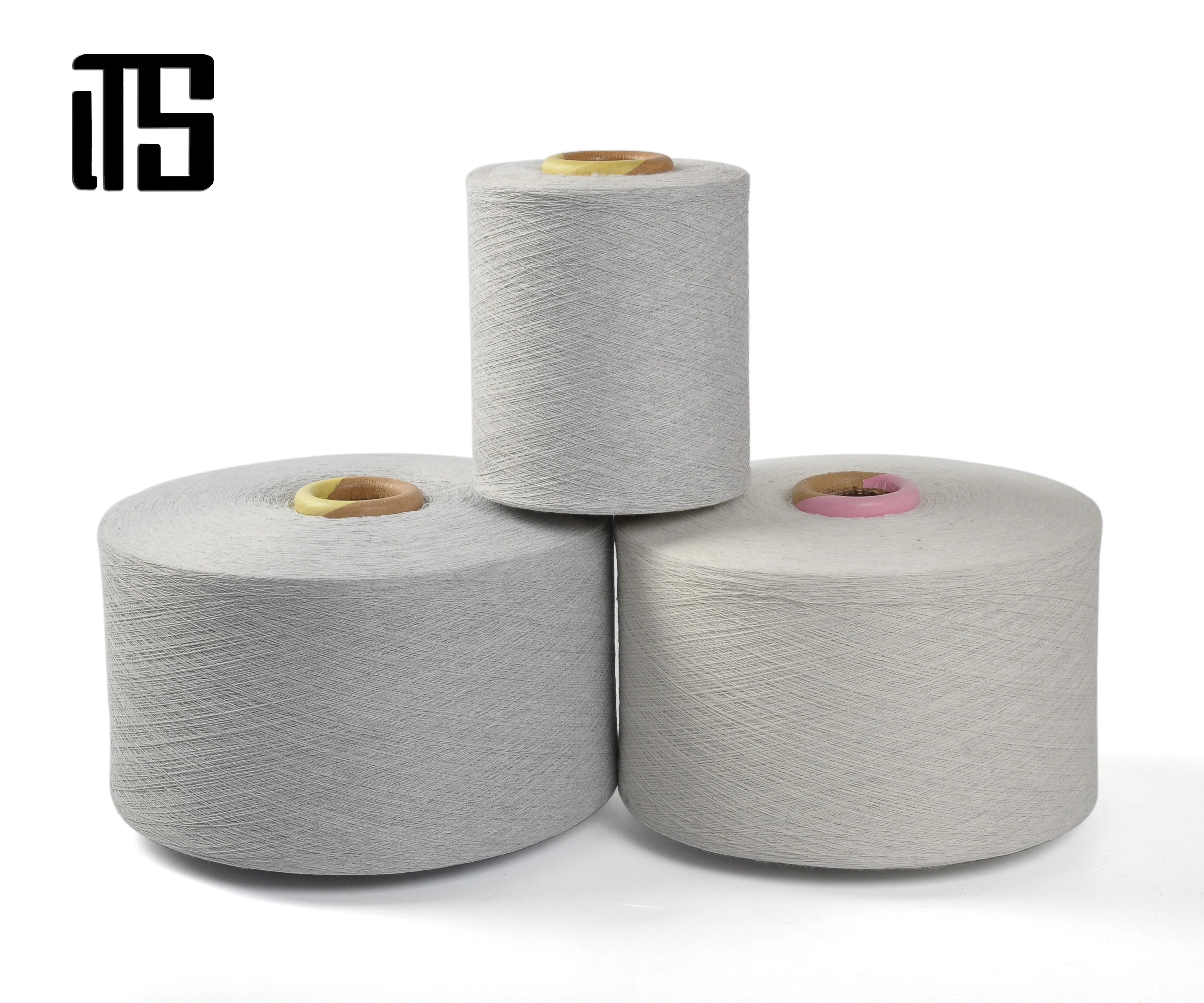 21s/1 Pre-fiber Recycle Cotton Yarn Recycled Polyester Thread Blended Yarn For Knitting