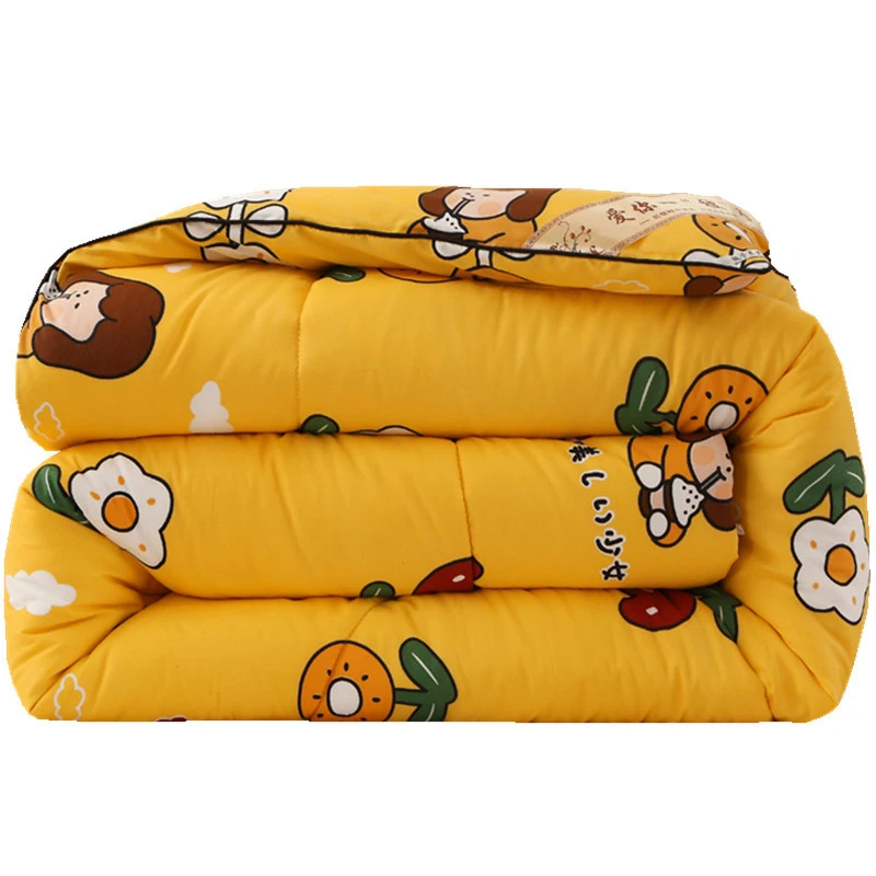 Flower Printing Thick Cotton Quilt for Bedroom Kids Room Guest Room Bed Quilt Wholesale