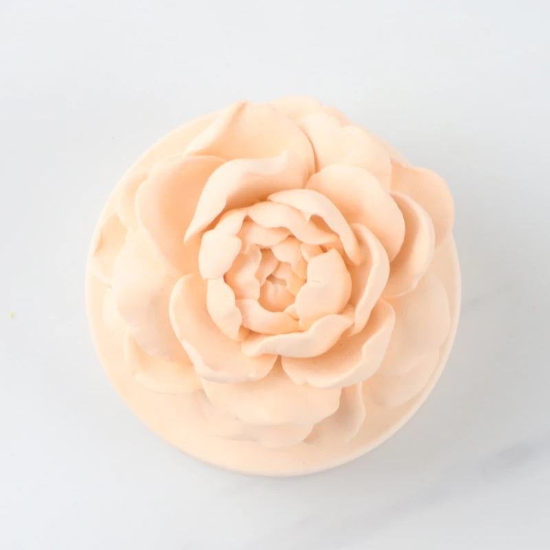 Luxury Home Car Decoration Air Freshener Ceramic Scented Aroma Plaster Porcelain Flower Fragrance Essential Oil Diffuser