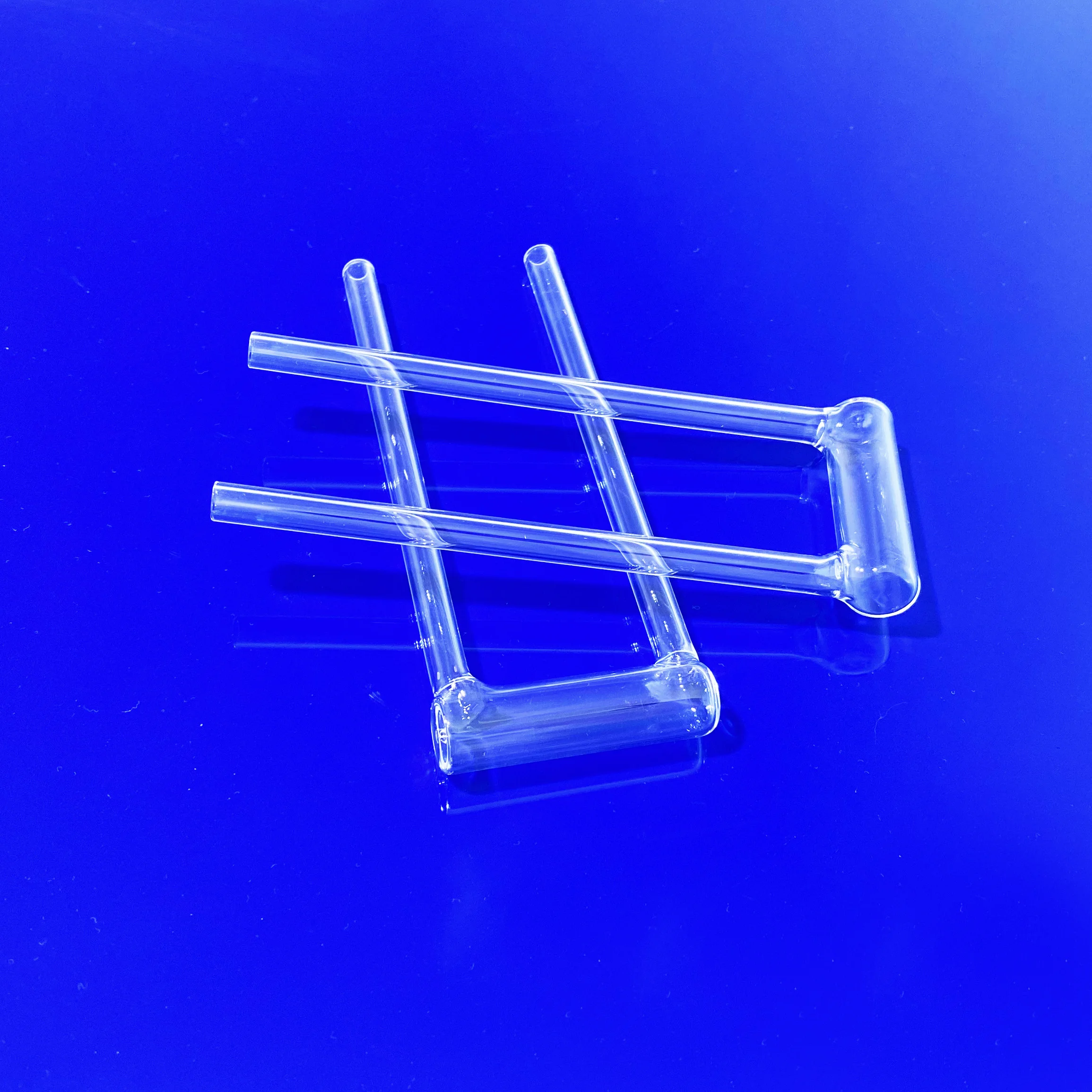 Open End Glass Bet Test Tubes High Temperature Quartz Clear Customised Fire Surface Work U-shape