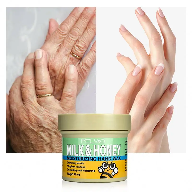 new Hands Care Paraffin Milk & Honey Moisturizing Peel Off Wax Exfoliating Nourish Hand Mask